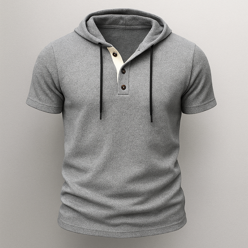 Hype Cotton Henley Hoodie
