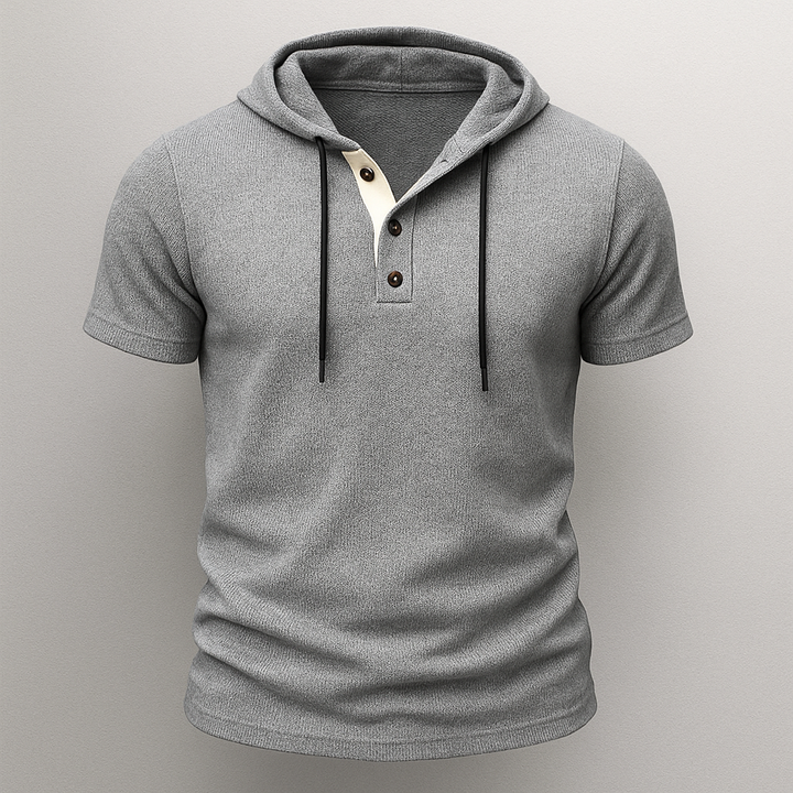Hype Cotton Henley Hoodie