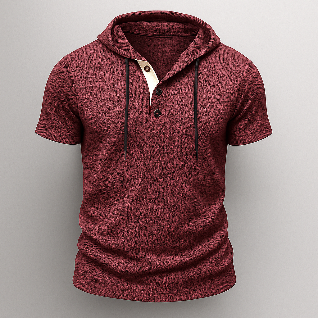 Hype Cotton Henley Hoodie