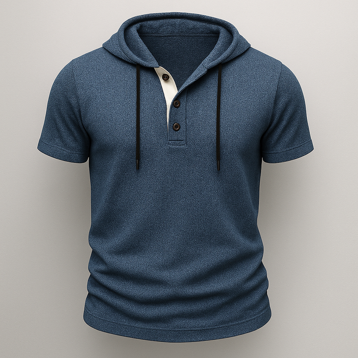 Hype Cotton Henley Hoodie