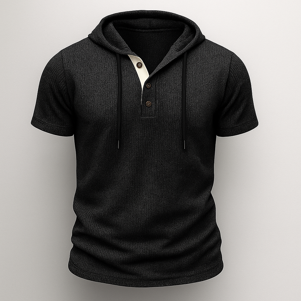 Hype Cotton Henley Hoodie