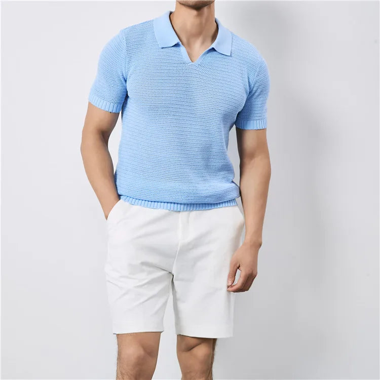 Lusso Knitted Polo Shirt