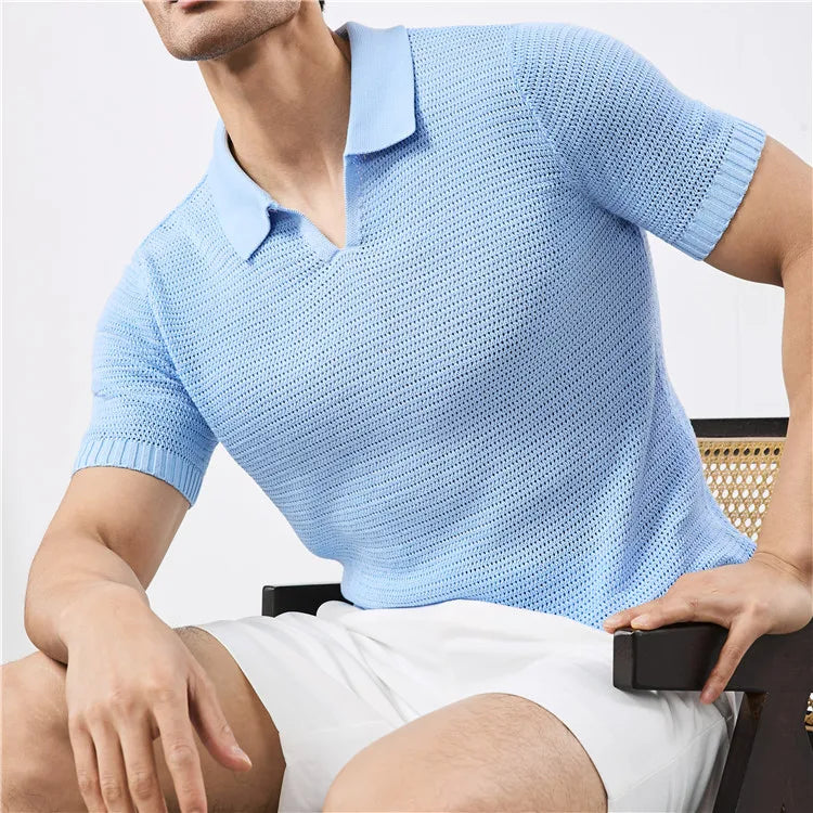 Lusso Knitted Polo Shirt