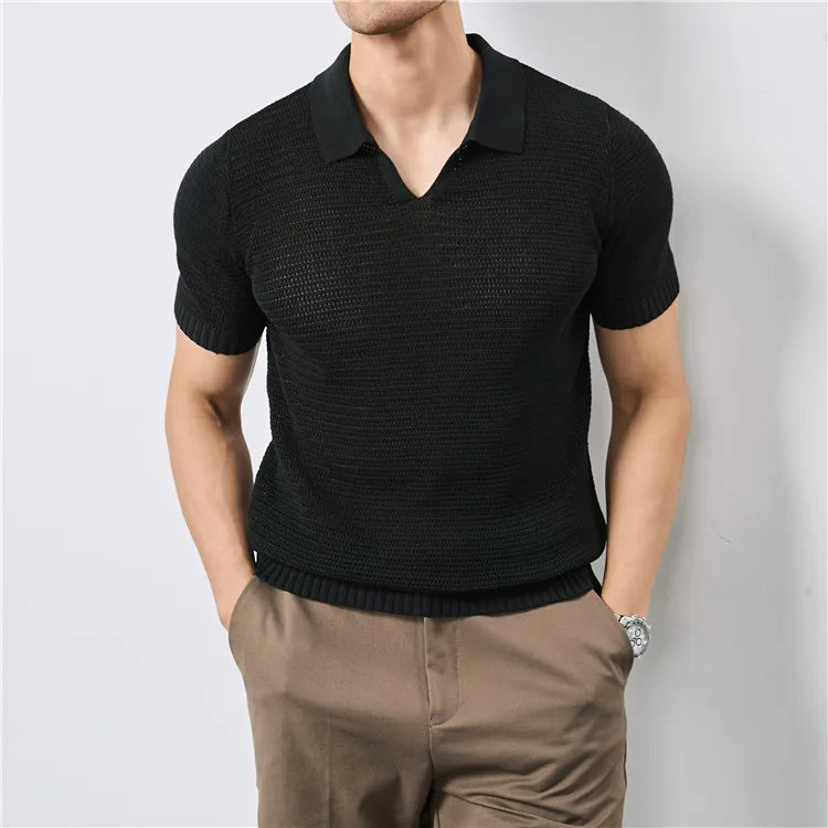 Lusso Knitted Polo Shirt