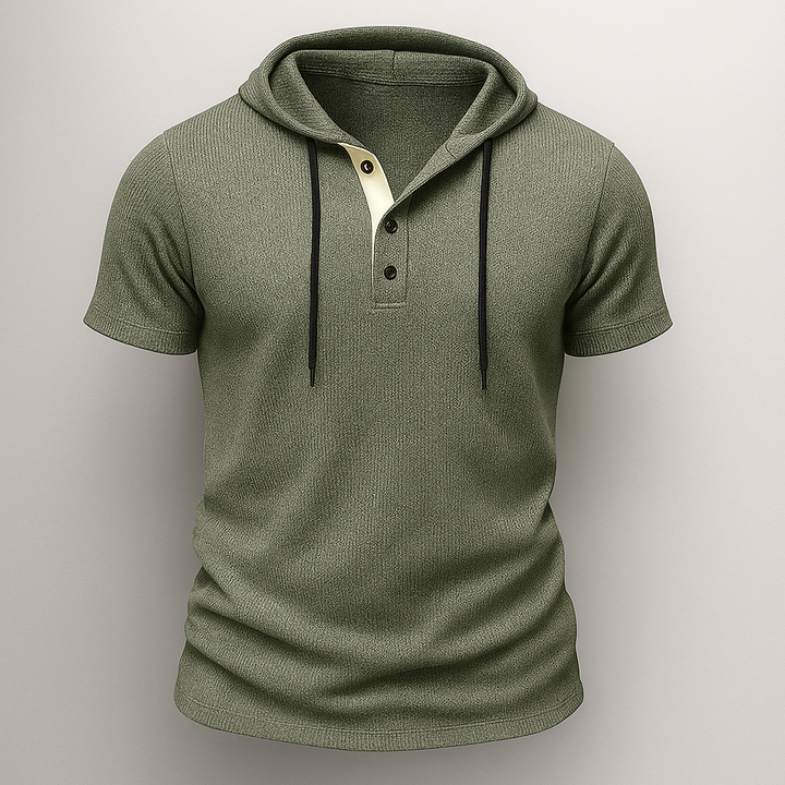 Hype Cotton Henley Hoodie