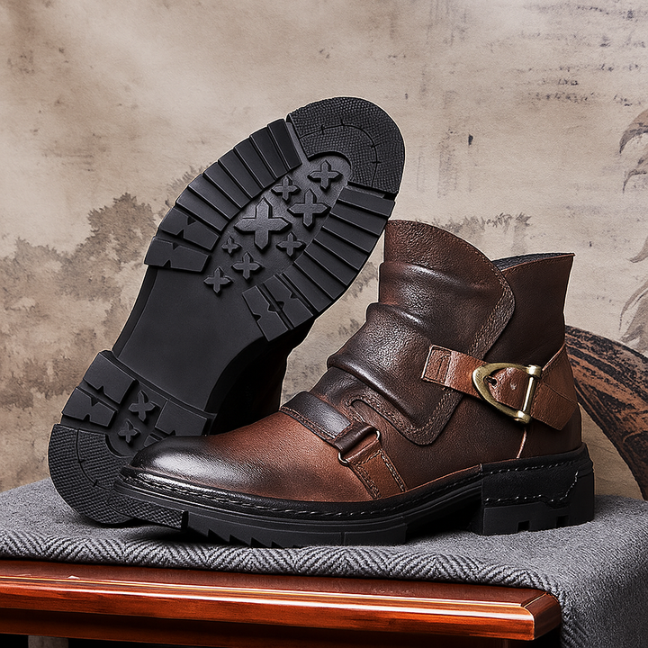 Toretto Leather Biker Boots