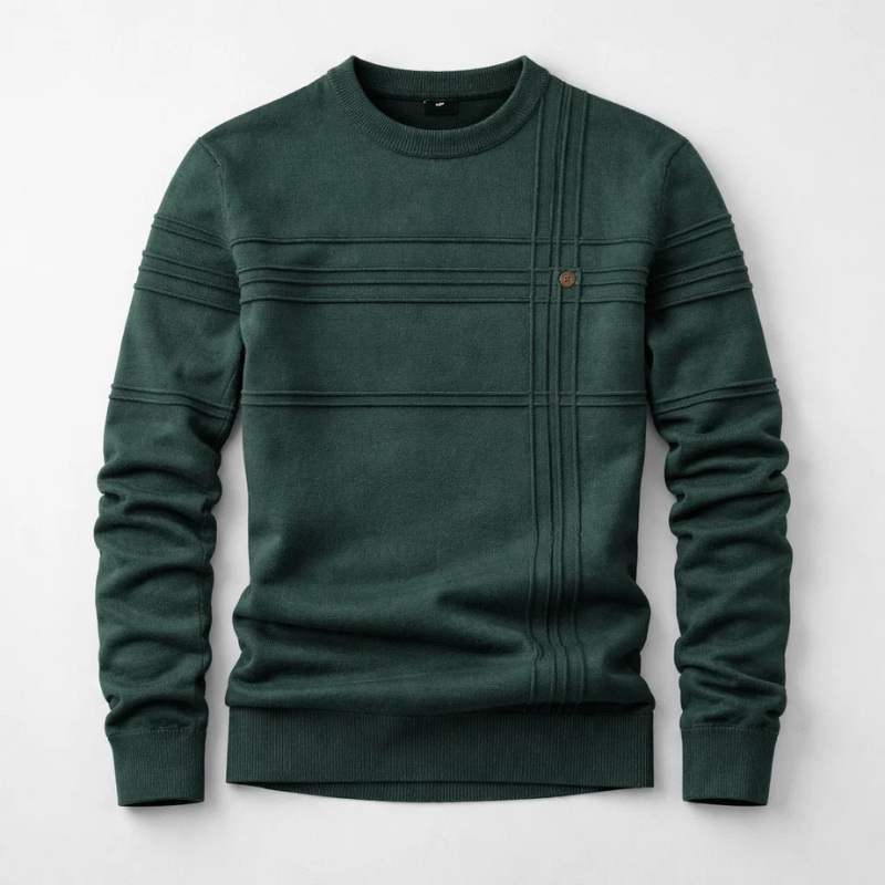 Hudson Grid-Knit Cotton Sweater