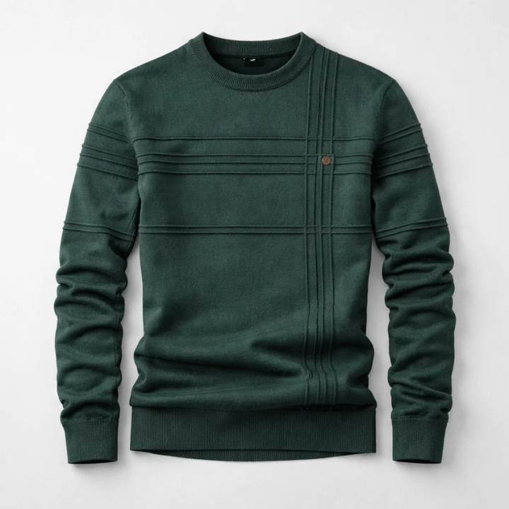 Hudson Grid-Knit Cotton Sweater