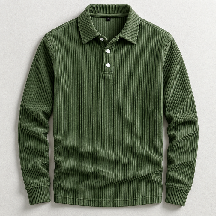Hudson Corduroy Polo Sweater