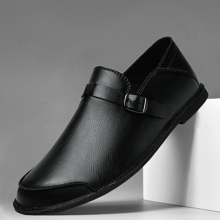 Firenze Leather Buckle Loafers