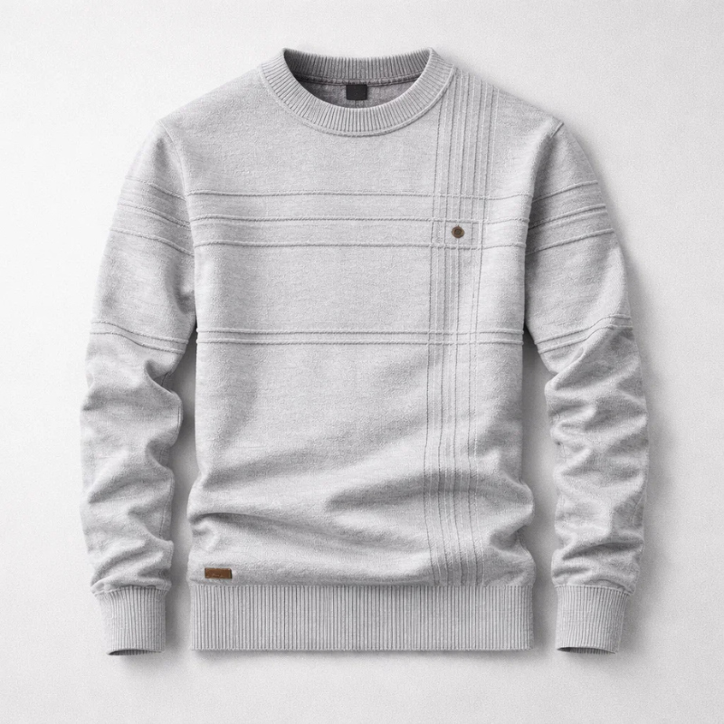Hudson Grid-Knit Cotton Sweater