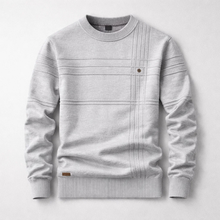 Hudson Grid-Knit Cotton Sweater