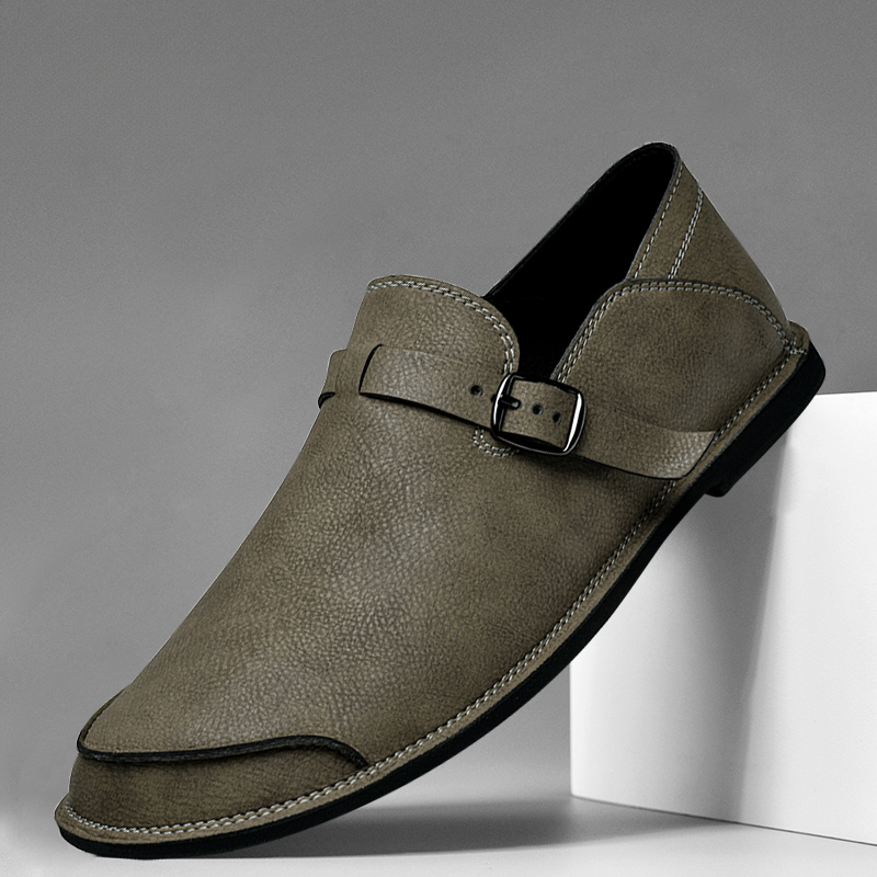 Firenze Leather Buckle Loafers