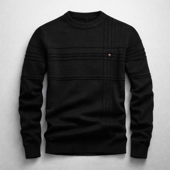 Hudson Grid-Knit Cotton Sweater