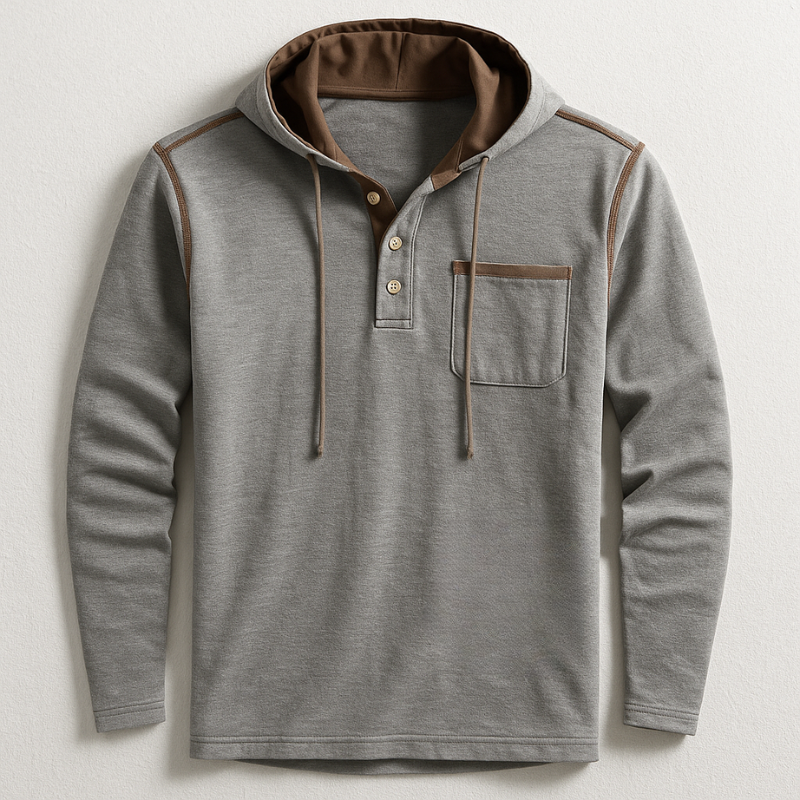 Hudson Henley Hooded Shirt