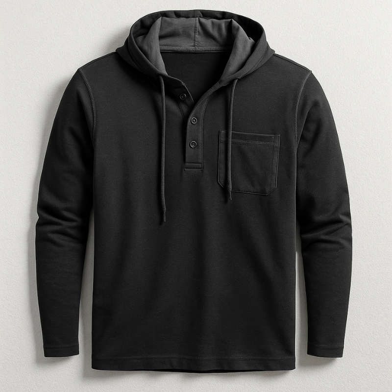 Hudson Henley Hooded Shirt