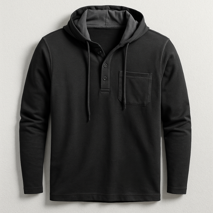 Hudson Henley Hooded Shirt