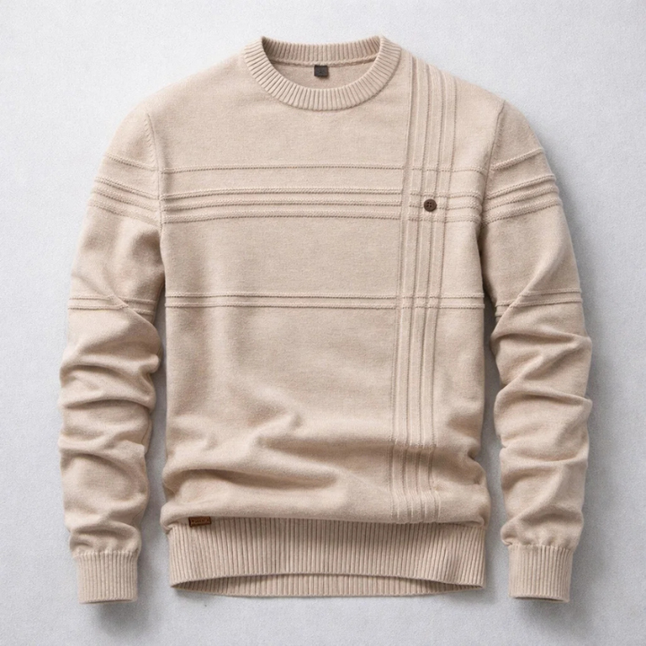 Hudson Grid-Knit Cotton Sweater