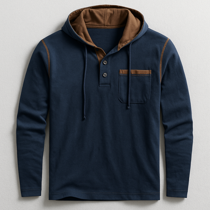 Hudson Henley Hooded Shirt