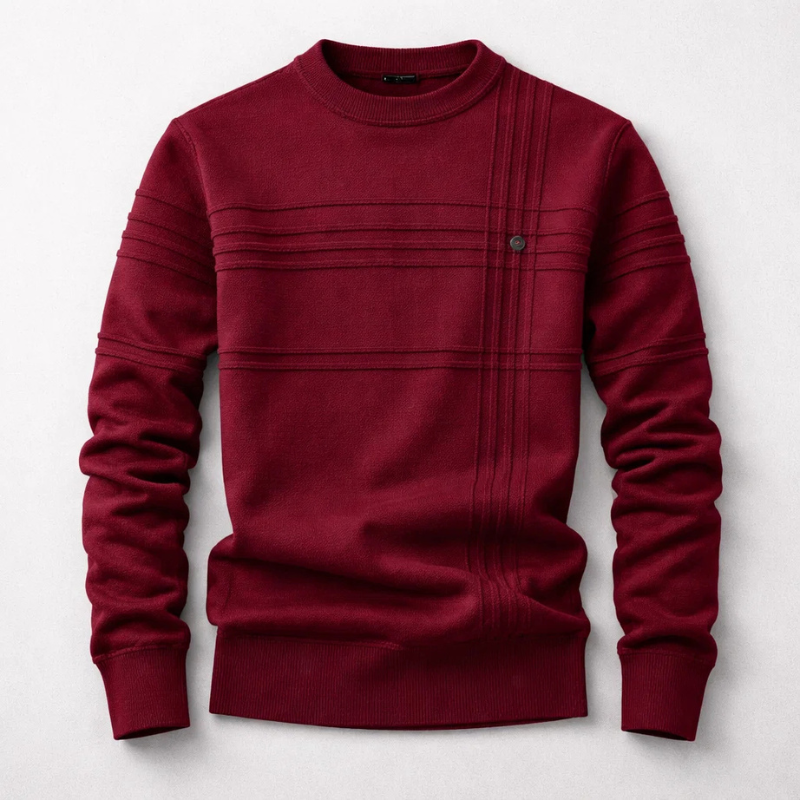 Hudson Grid-Knit Cotton Sweater
