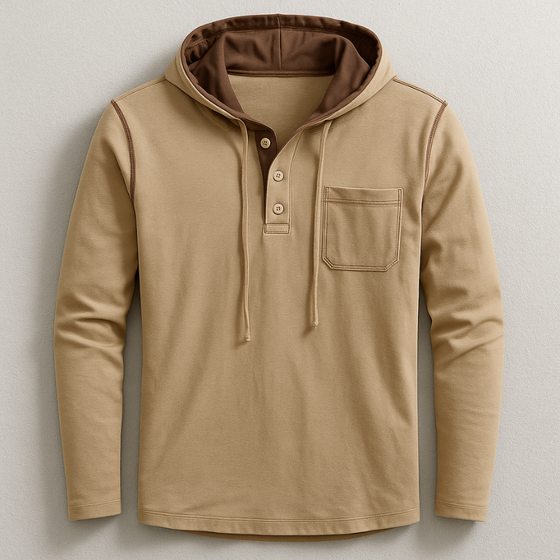 Hudson Henley Hooded Shirt