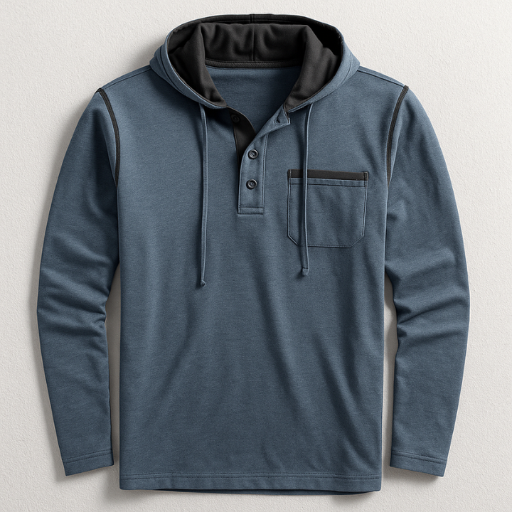 Hudson Henley Hooded Shirt