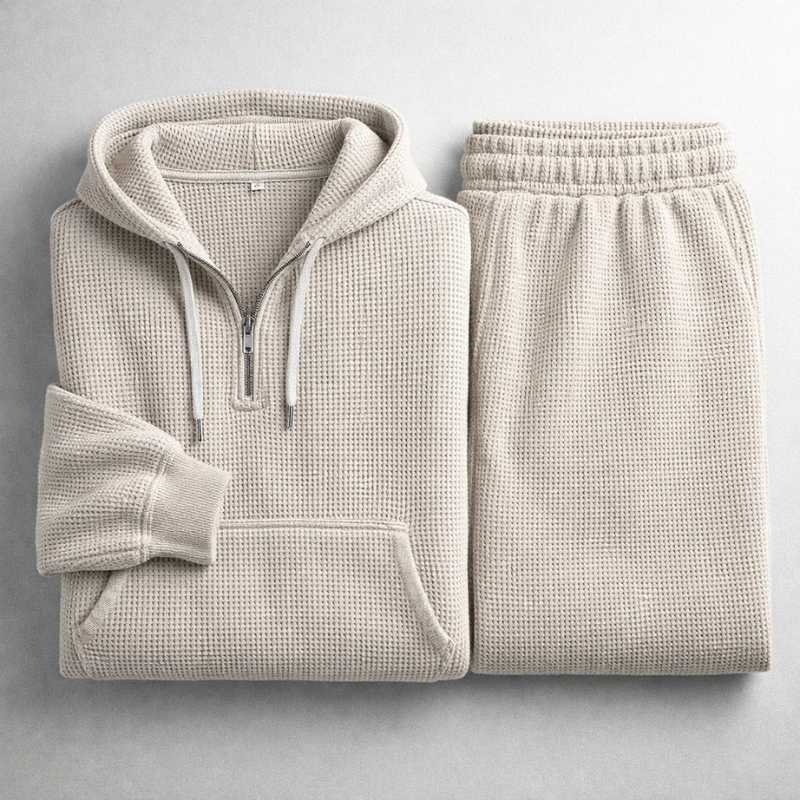 Hudson Waffle-Knit Set