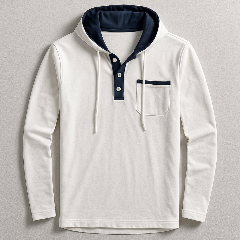Hudson Henley Hooded Shirt