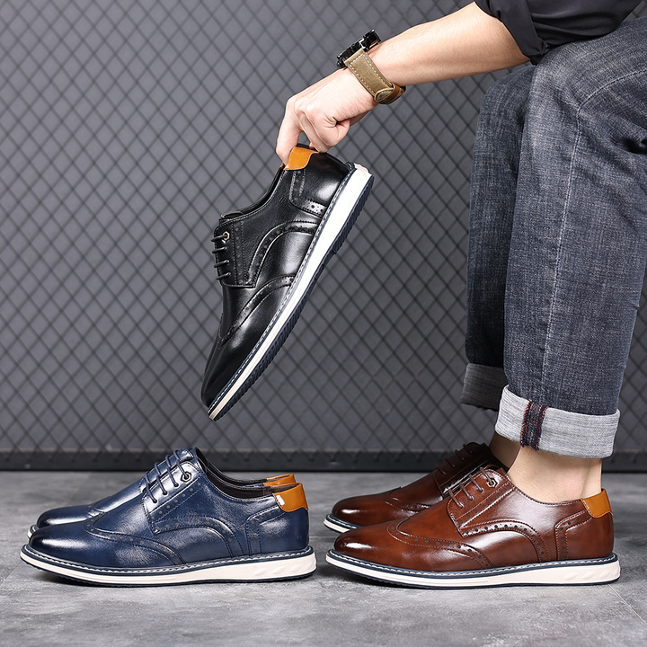 Luca Leather Brogue Sneakers