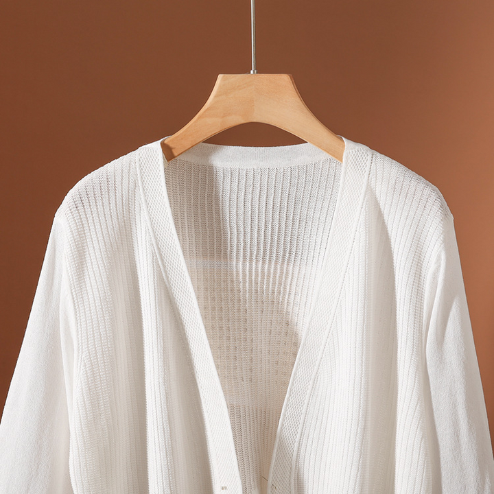 Avery Silk Knit Cardigan