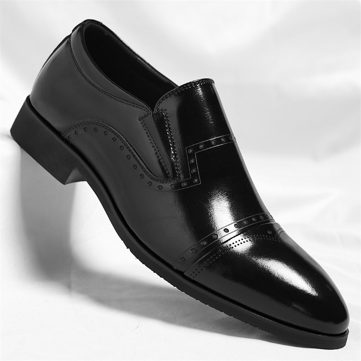 Matteo Leather Brogue Loafers
