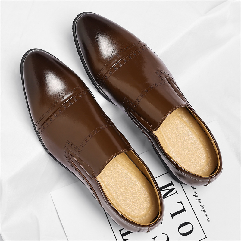 Matteo Leather Brogue Loafers