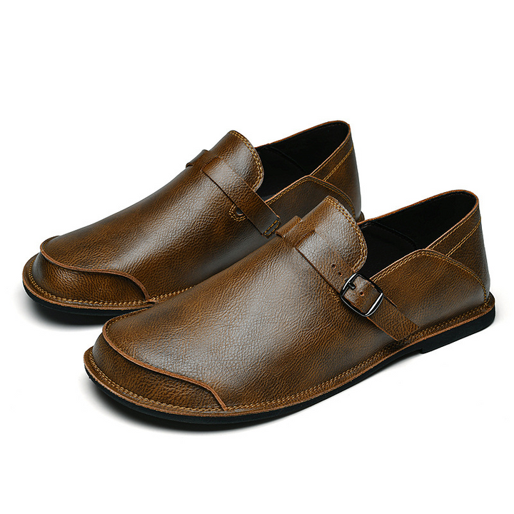 Firenze Leather Buckle Loafers