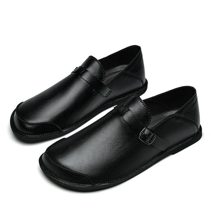 Firenze Leather Buckle Loafers