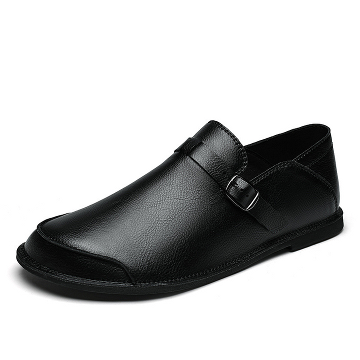 Firenze Leather Buckle Loafers