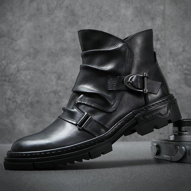 Toretto Leather Biker Boots