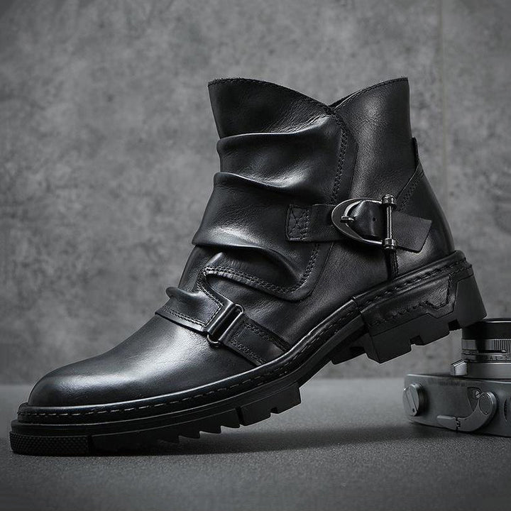 Toretto Leather Biker Boots