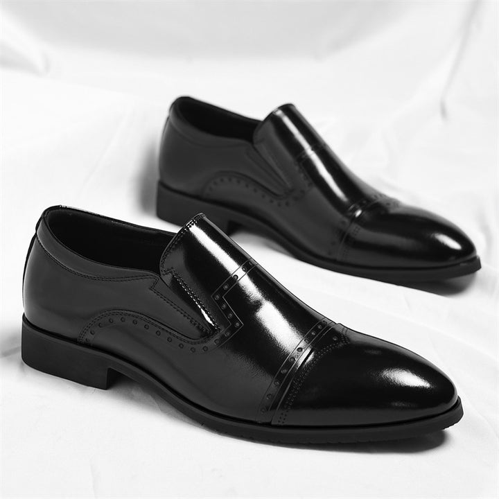Matteo Leather Brogue Loafers