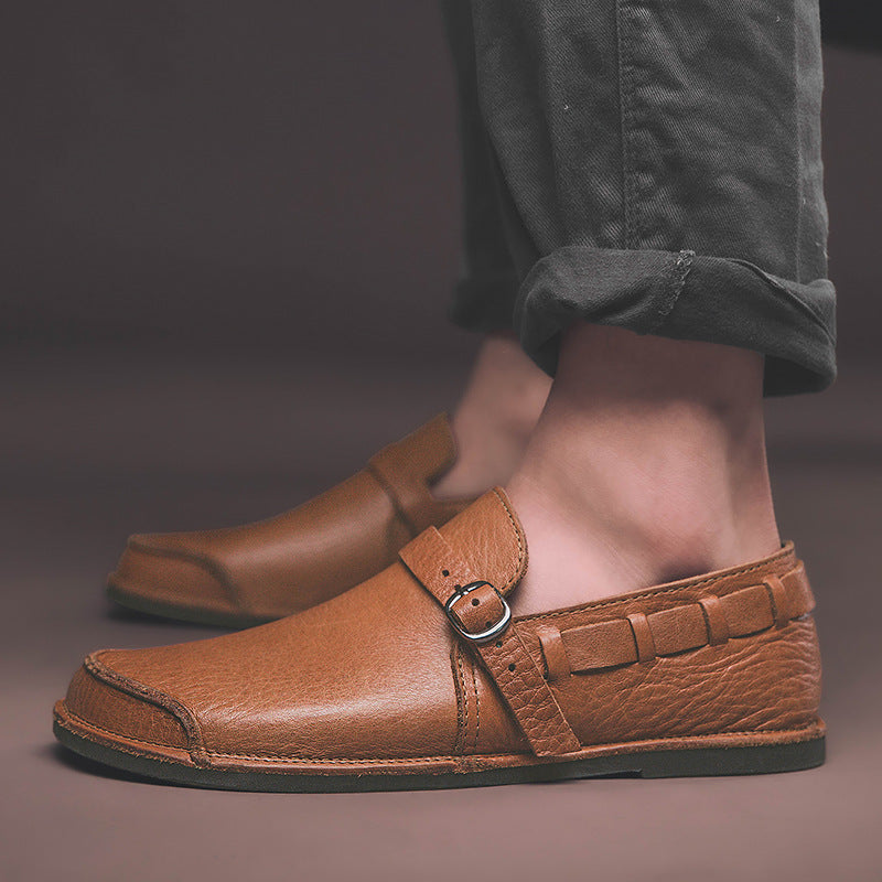 Ferrara Leather Buckle Loafers