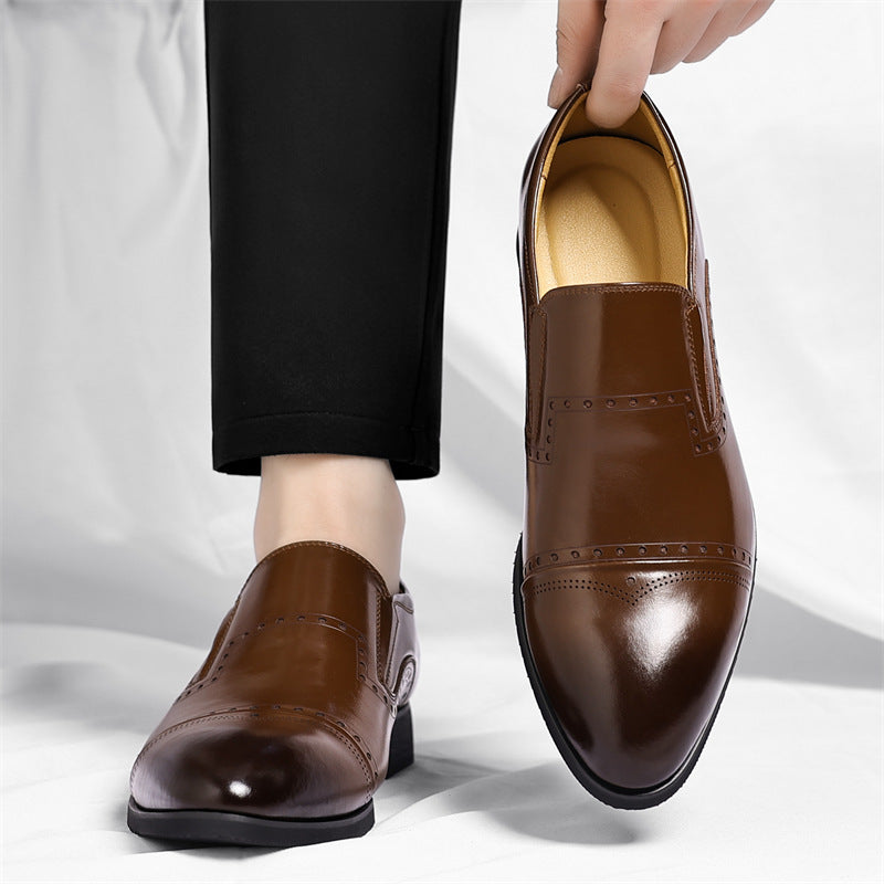 Matteo Leather Brogue Loafers