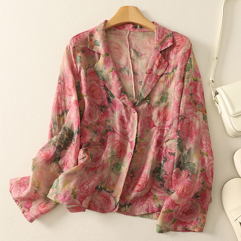 Lila Floral Blouse