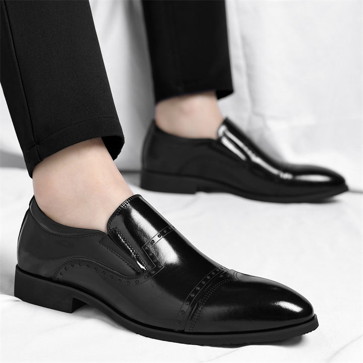 Matteo Leather Brogue Loafers