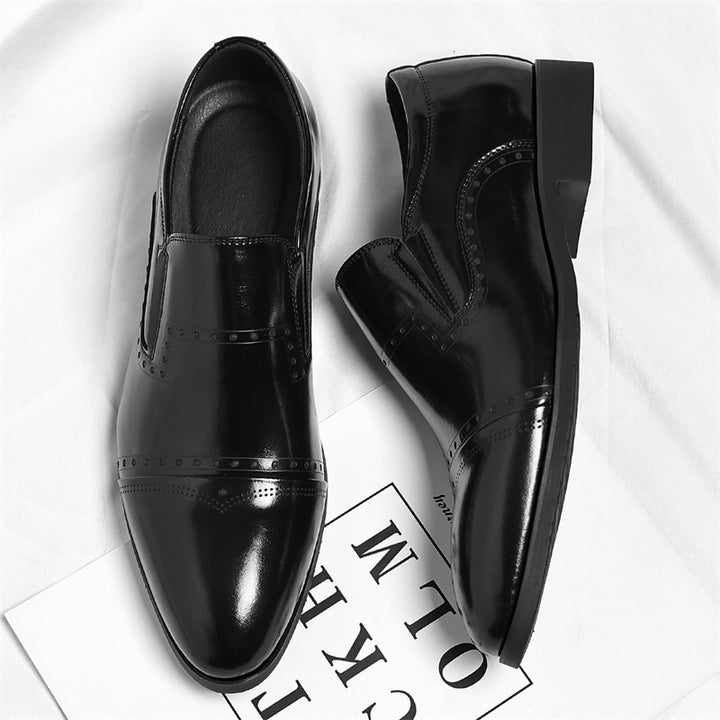 Matteo Leather Brogue Loafers