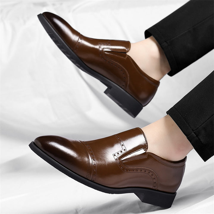 Matteo Leather Brogue Loafers