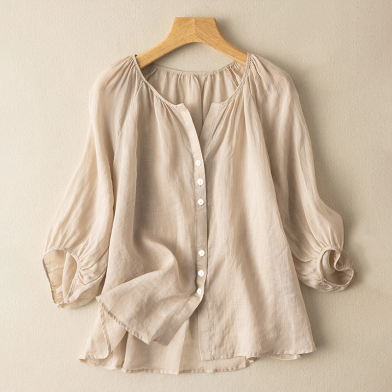 Camille Linen Blouse