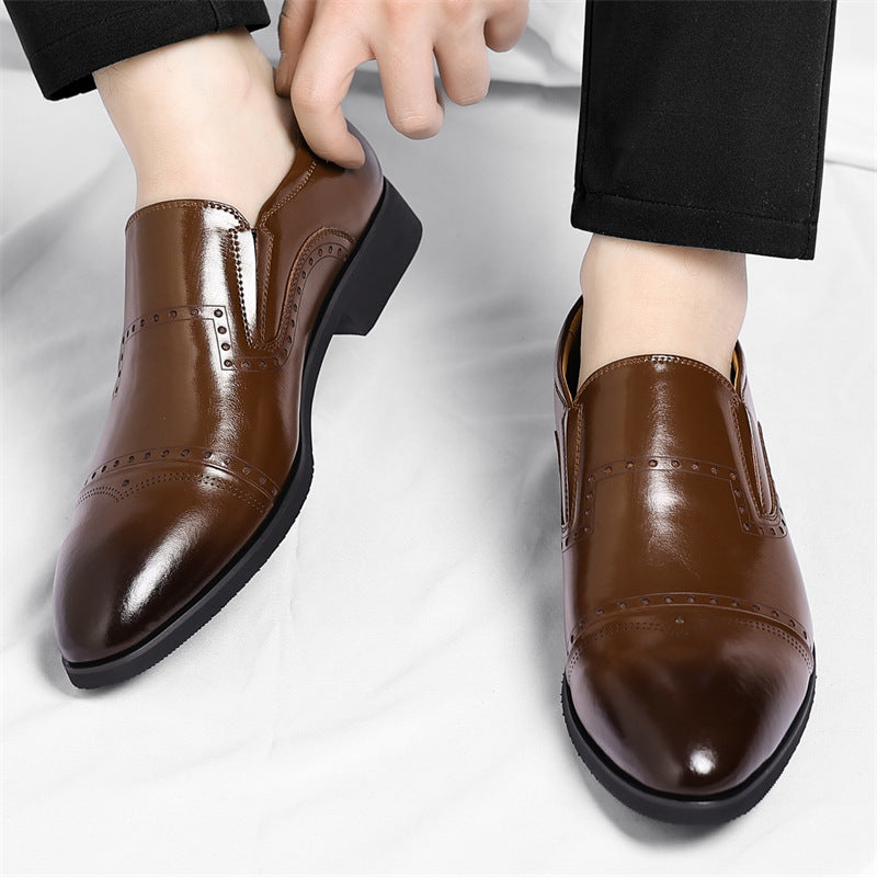 Matteo Leather Brogue Loafers