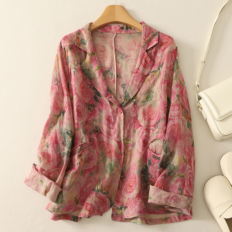 Lila Floral Blouse
