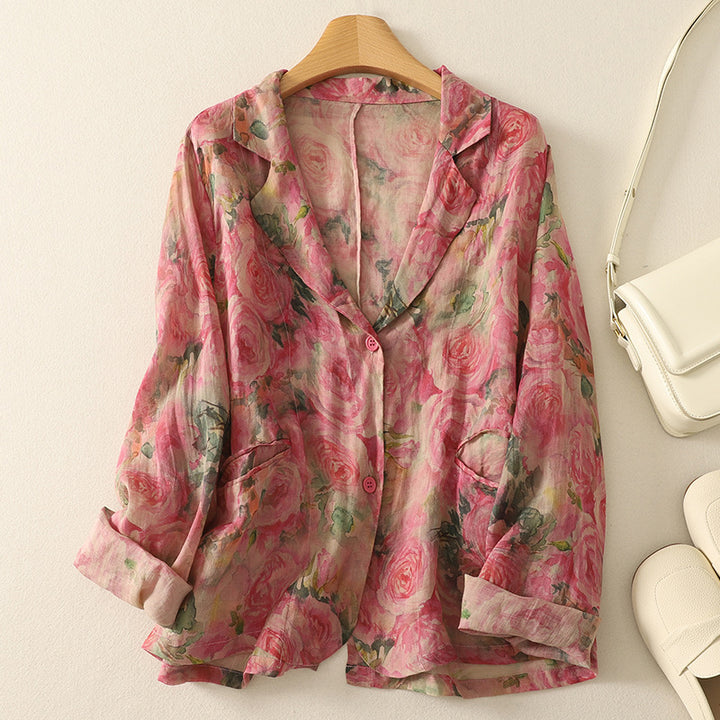 Lila Floral Blouse