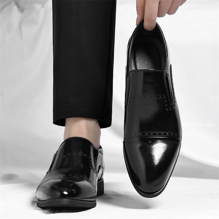 Matteo Leather Brogue Loafers