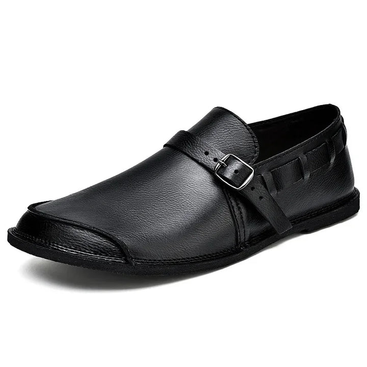 Ferrara Leather Buckle Loafers